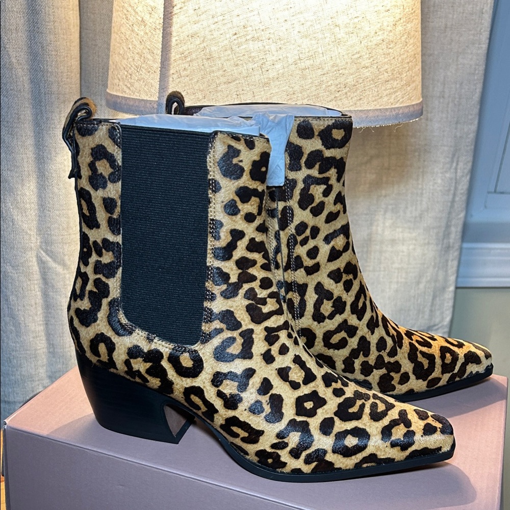 SARTO By Franco Sarto Animal Print Ankle Booties
